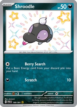 Shroodle (189/091) - SPF  - Shiny Rare - Holofoil