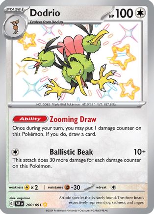 Dodrio (200/091) - SPF  - Shiny Rare - Holofoil