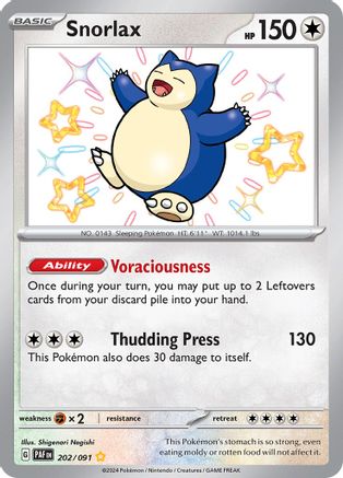 Snorlax (202/091) - SPF  - Shiny Rare - Holofoil