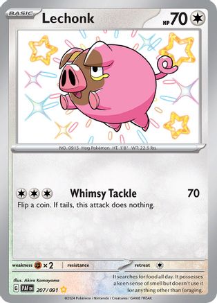 Lechonk (207/091) - SPF  - Shiny Rare - Holofoil