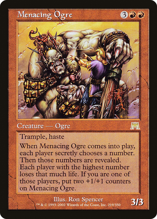 Menacing Ogre (ONS-219) - rare - Foil