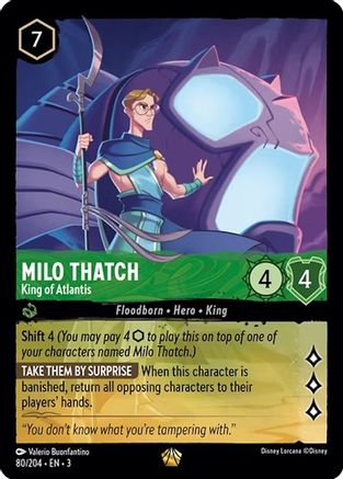Milo Thatch - King of Atlantis (80/204) - Légendaire - Cold Foil