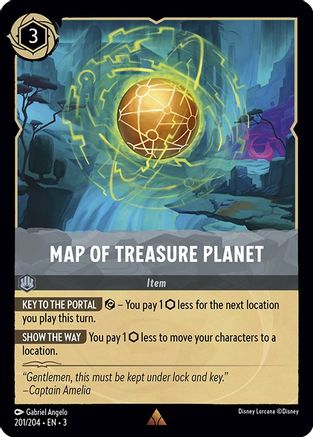 Map of Treasure Planet (201/204) - Rare VF
