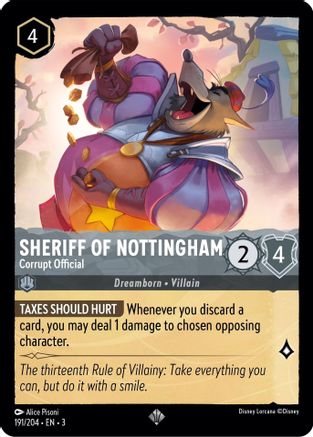 Sheriff of Nottingham - Corrupt Official (191/204) - Super Rare