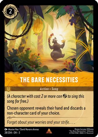 The Bare Necessities (28/204) - Rare - Cold Foil