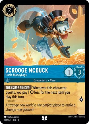 Scrooge McDuck - Uncle Moneybags (155/204) - Uncommon - Cold Foil
