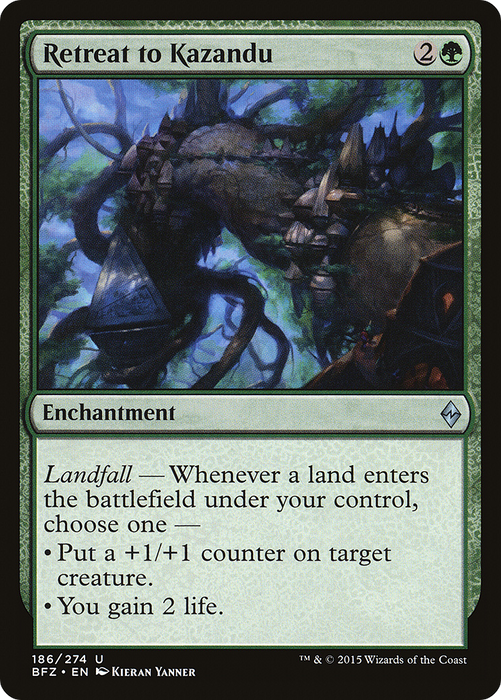 Retreat to Kazandu (BFZ-186) - uncommon - Foil