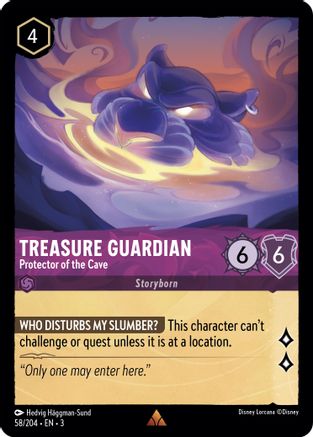 Treasure Guardian - Protector of the Cave (58/204) - Rare - Cold Foil
