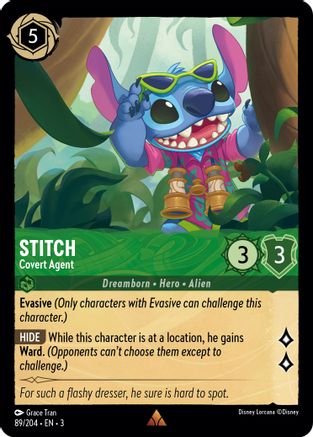 Stitch - Covert Agent (89/204) - Rare VF
