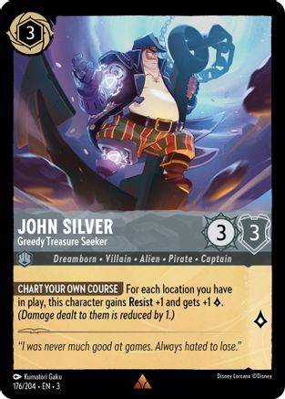 John Silver - Greedy Treasure Seeker (176/204) - Rare VF