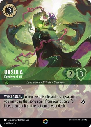 Ursula - Deceiver of All (Enchanted) (212/204) - Enchanted - Holofoil