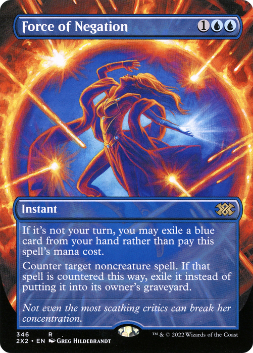 Force of Negation (2X2-346) - rare (Borderless) - Foil