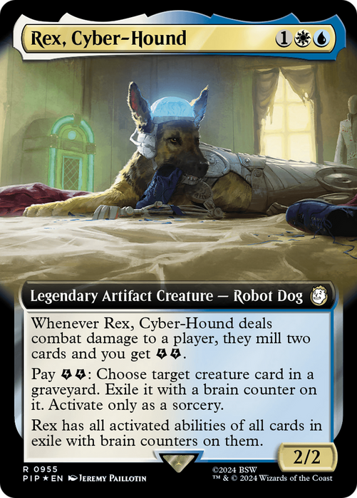 Rex, Cyber-Hound (PIP-955) - rare: (Extended Art) - Foil