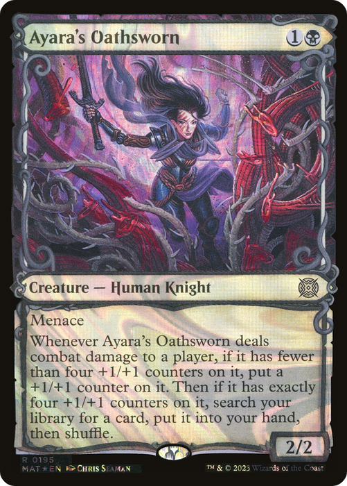 Ayara's Oathsworn (MAT-195) - rare: (Showcase) - Foil