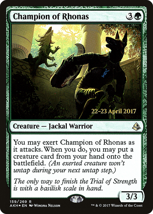 Champion of Rhonas (PRE-159S) - rare - Foil