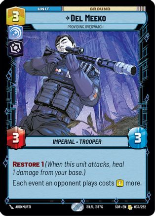 Del Meeko - Providing Overwatch (034/252) - SOR - Rare