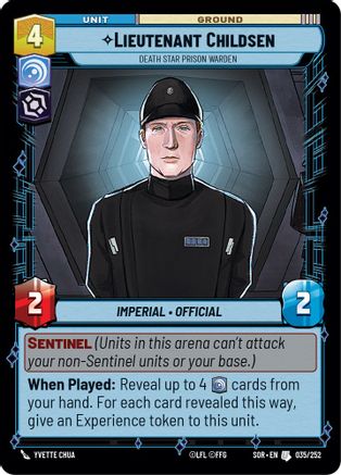 Lieutenant Childsen - Death Star Prison Warden (035/252) - SOR - Uncommon - Foil
