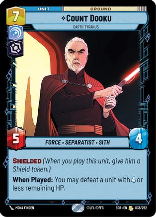 Count Dooku - Darth Tyranus (038/252) - SOR - Rare - Foil