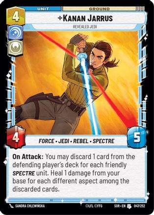 Kanan Jarrus - Revealed Jedi (047/252) - SOR - Uncommon