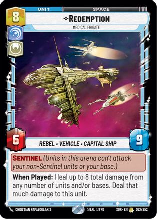 Redemption - Medical Frigate (052/252) - SOR - Rare - Foil