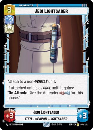 Jedi Lightsaber (054/252) - SOR - Rare - Foil