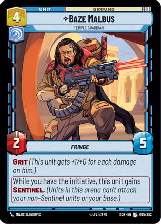 Baze Malbus - Temple Guardian (065/252) - SOR - Uncommon - Foil