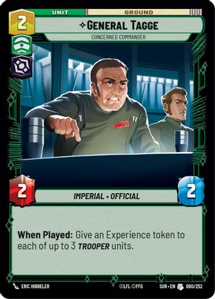 General Tagge - Concerned Commander (080/252) - SOR - Uncommon - Foil