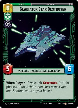 Gladiator Star Destroyer (086/252) - SOR - Common - Foil