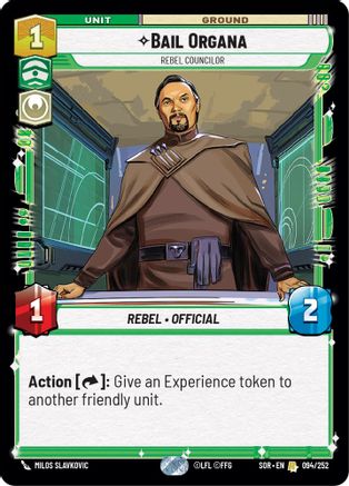 Bail Organa - Rebel Councilor (094/252) - SOR - Rare