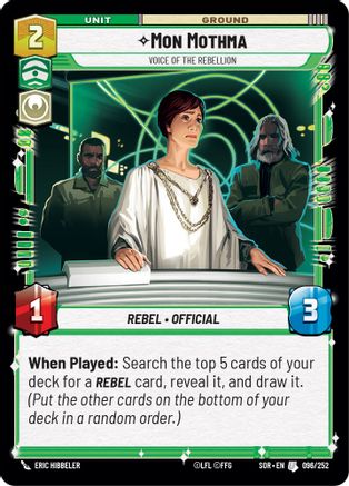 Mon Mothma - Voice of the Rebellion (096/252) - SOR - Uncommon - Foil