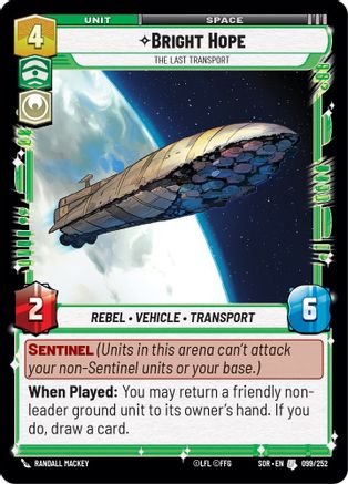 Bright Hope - The Last Transport (099/252) - SOR - Uncommon - Foil
