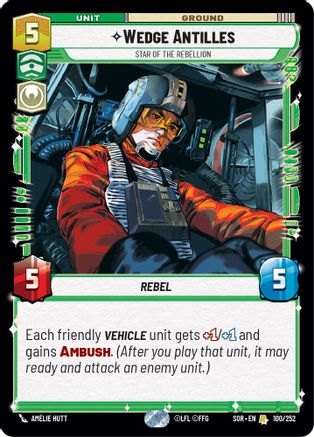 Wedge Antilles - Star of the Rebellion (100/252) - SOR - Rare - Foil