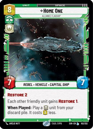 Home One - Alliance Flagship (102/252) - SOR - Legendary - Foil