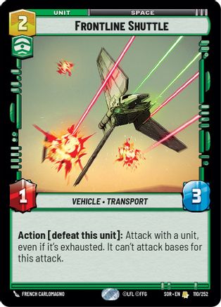 Frontline Shuttle (110/252) - SOR - Rare - Foil