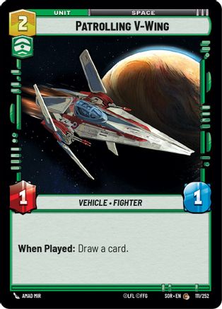 Patrolling V-Wing (111/252) - SOR - Common - Foil