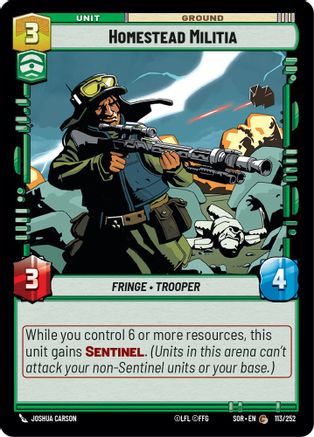 Homestead Militia (113/252) - SOR - Common