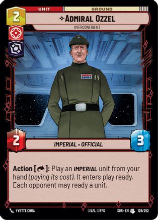 Admiral Ozzel - Overconfident (129/252) - SOR - Uncommon - Foil