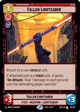 Fallen Lightsaber (137/252) - SOR - Rare