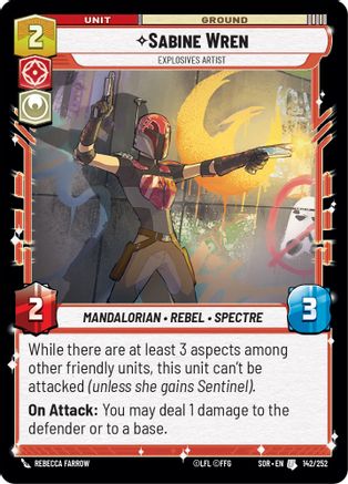 Sabine Wren - Explosives Artist (142/252) - SOR - Uncommon