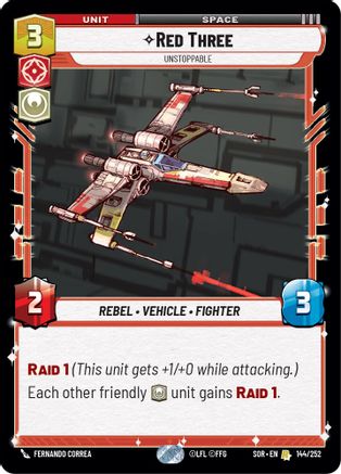 Red Three - Unstoppable (144/252) - SOR - Rare - Foil