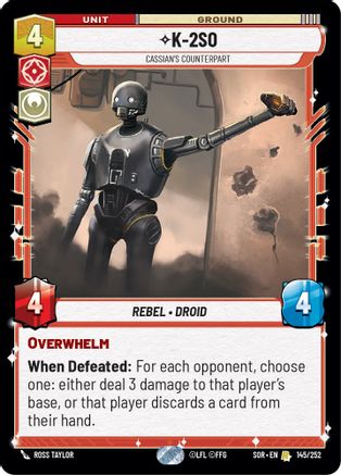 K-2SO - Partenaire de Cassian (145/252) - EDR - Rare - Foil