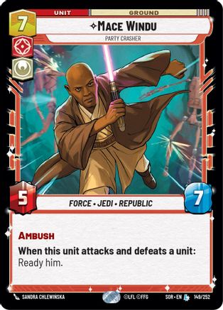 Mace Windu - Party Crasher (149/252) - SOR - Legendary - Foil