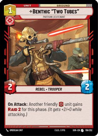 Benthic "Two Tubes" - Partisan Lieutenant (156/252) - SOR - Uncommon
