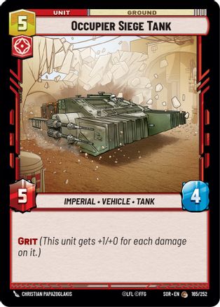Occupier Siege Tank (165/252) - SOR - Common - Foil