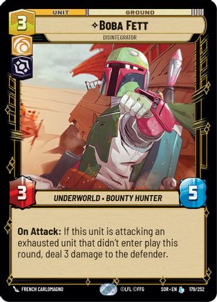 Boba Fett - Disintegrator (179/252) - SOR - Legendary - Foil