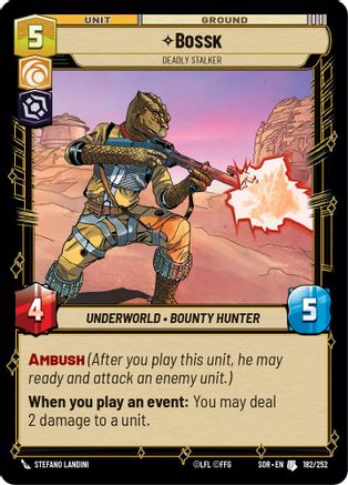 Bossk - Deadly Stalker (182/252) - SOR - Uncommon
