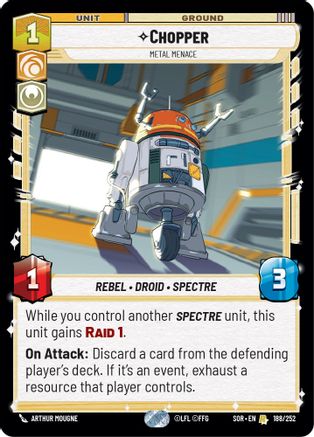 Chopper - Metal Menace (188/252) - SOR - Rare - Foil