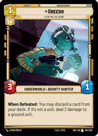 Greedo - Slow on the Draw (204/252) - SOR - Uncommon - Foil