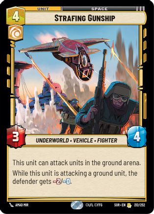 Strafing Gunship (212/252) - SOR - Rare - Foil