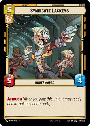Syndicate Lackeys (213/252) - SOR - Common - Foil
